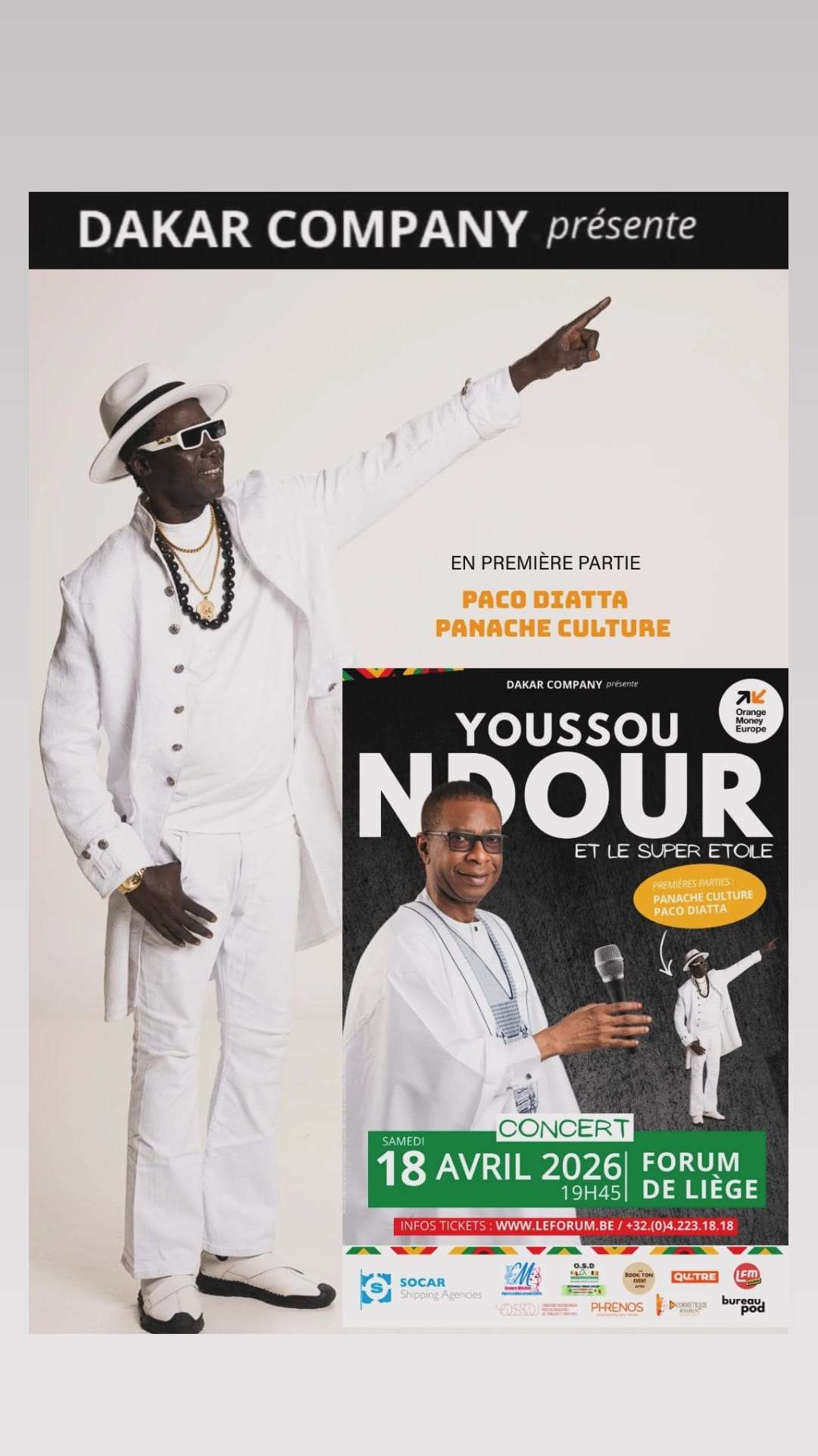 Musique/Forum de Liège : Un rêve qui se réalise pour Paco Diatta